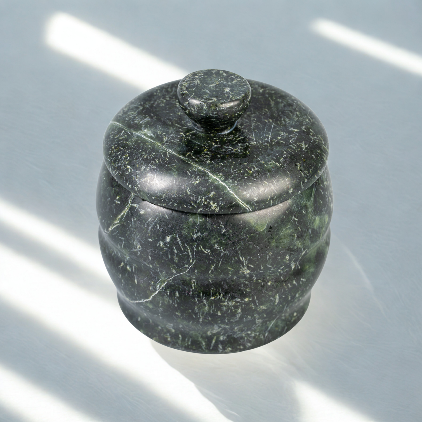 Green Stone Sugar Bowl