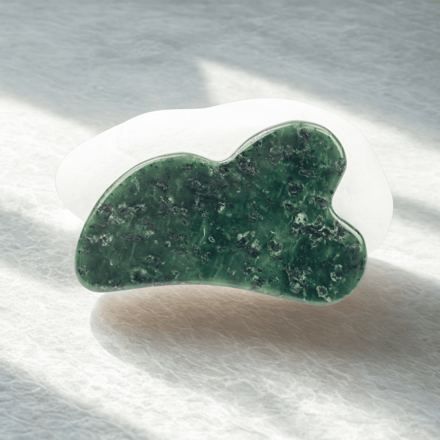 Green Gua Sha Stone for Facial Massage