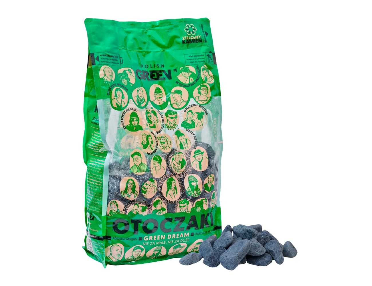 GREEN DREAM pebbles 20/40 mm - small package 10 kg