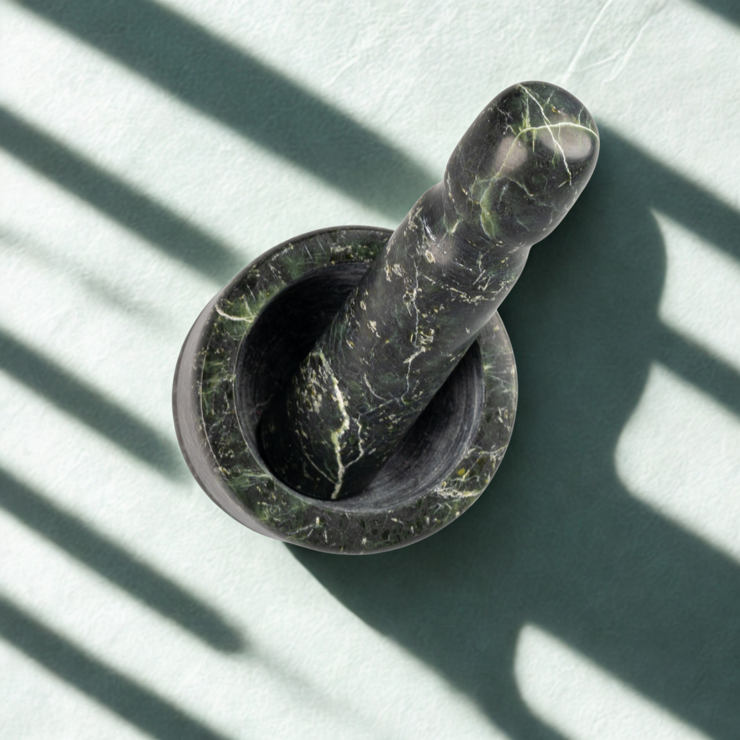 Small Green Stone Mortar