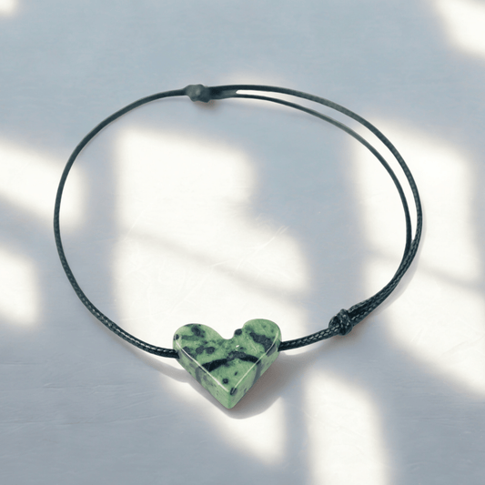 Bransoletka z zielonym serduszkiem