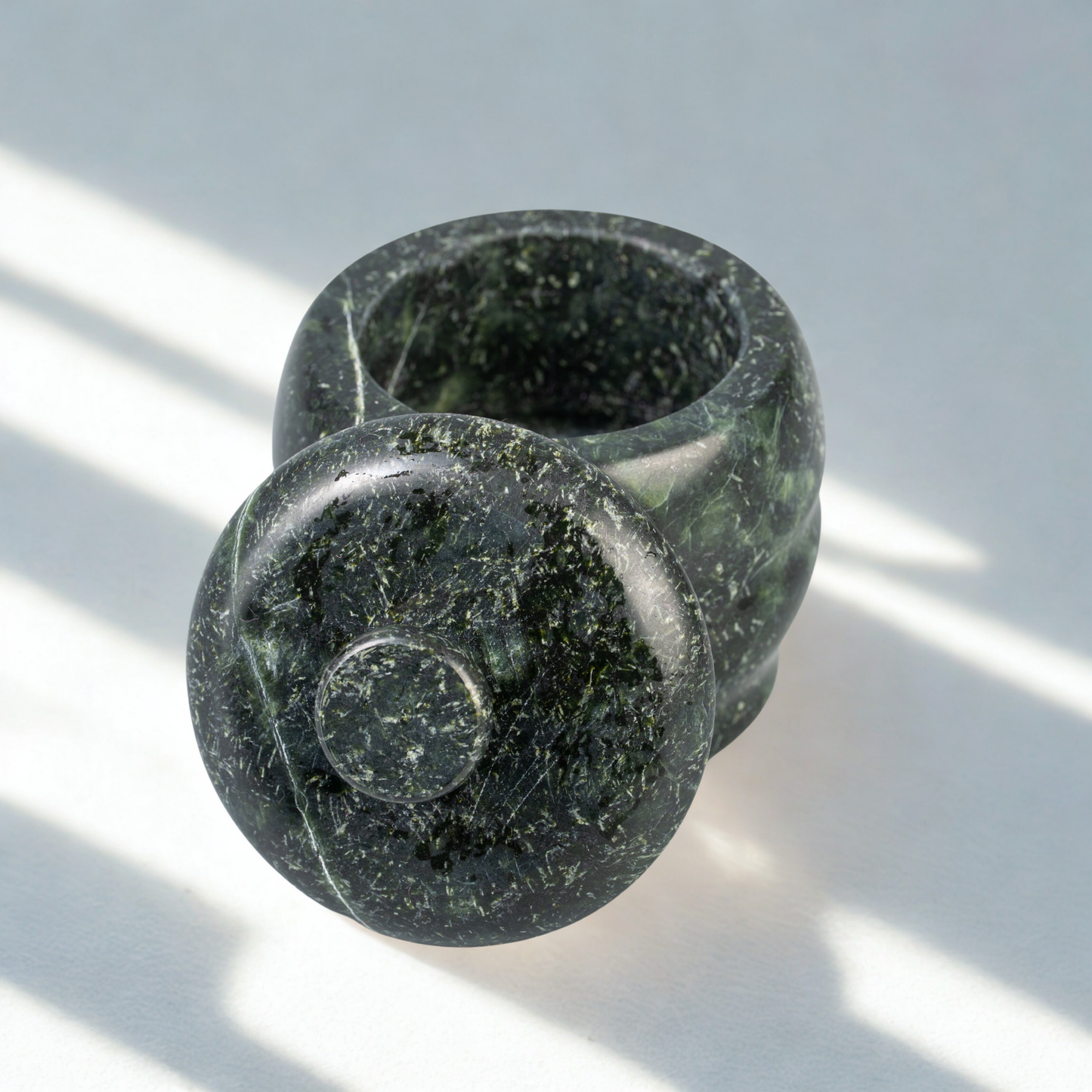 Green Stone Sugar Bowl