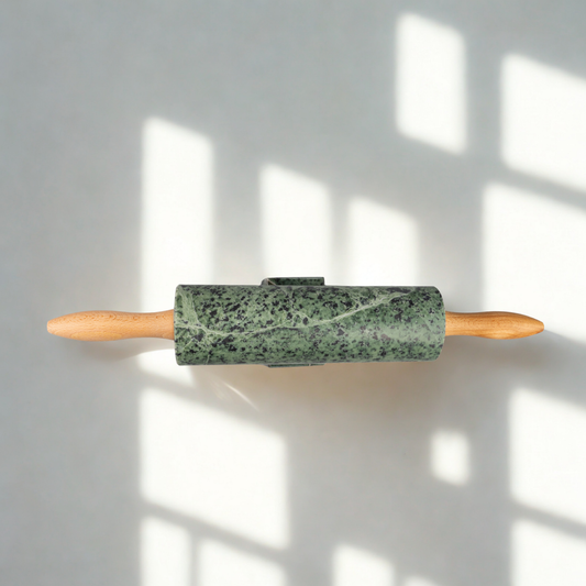 Wałek do ciasta z zielonego kamienia