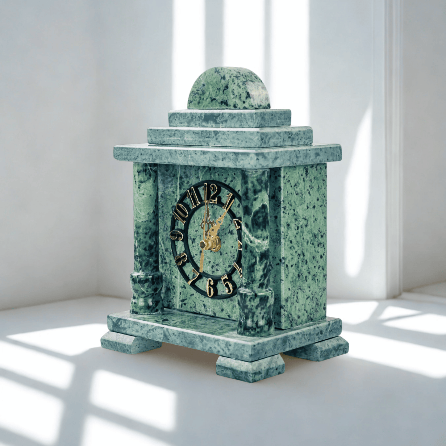 Green Stone Mantel Clock