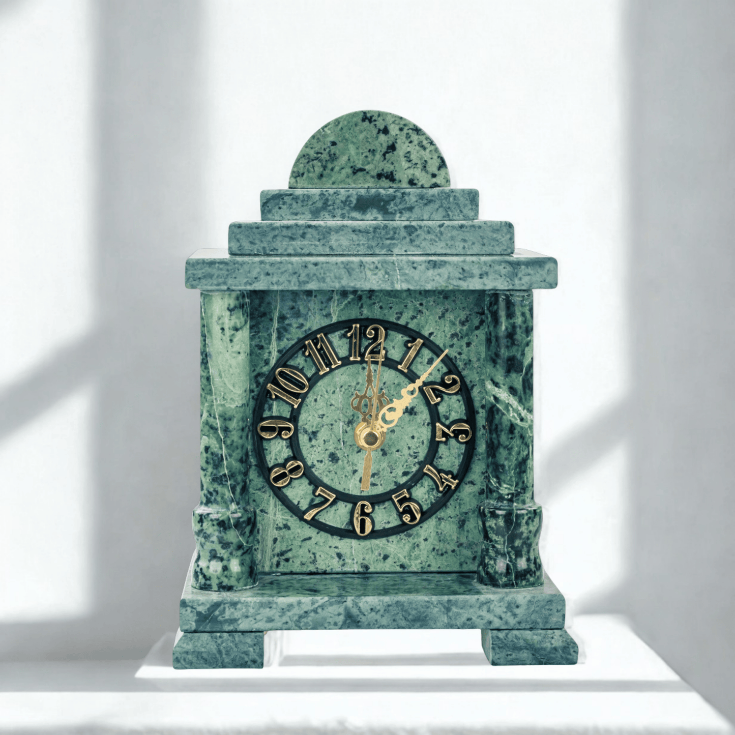Green Stone Mantel Clock